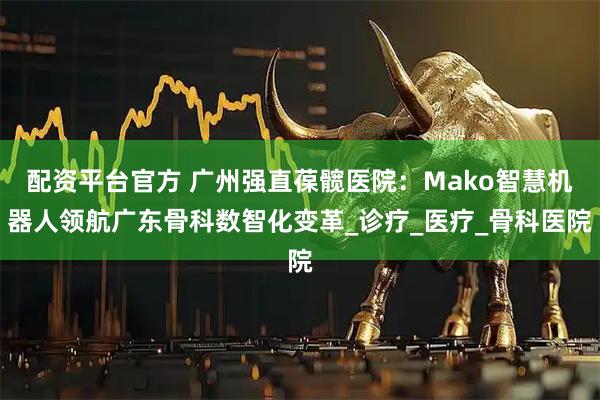 配资平台官方 广州强直葆髋医院：Mako智慧机器人领航广东骨科数智化变革_诊疗_医疗_骨科医院